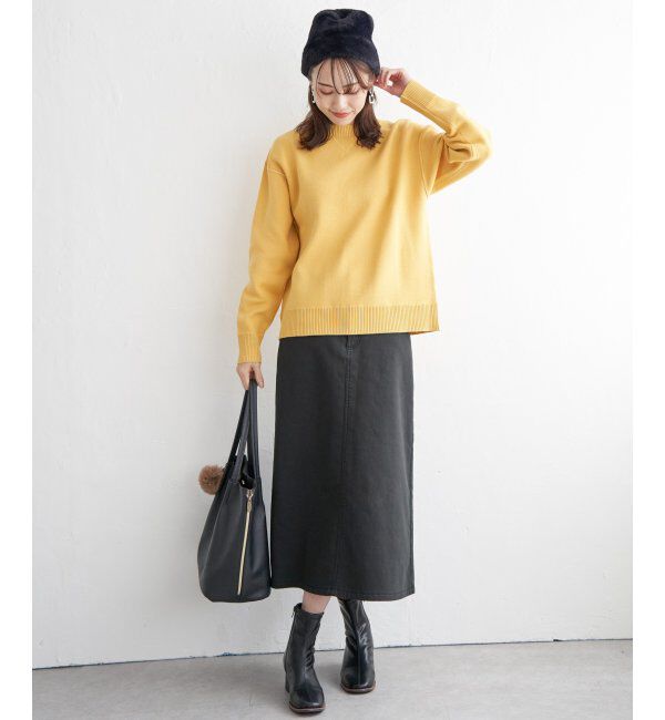 ikka「ボンディングロングスカート」|スカート|