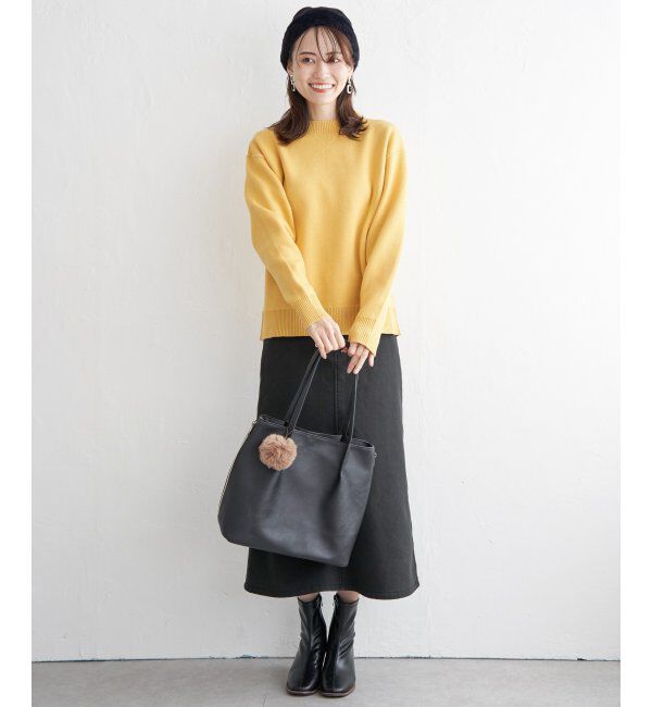 ikka「ボンディングロングスカート」|スカート|