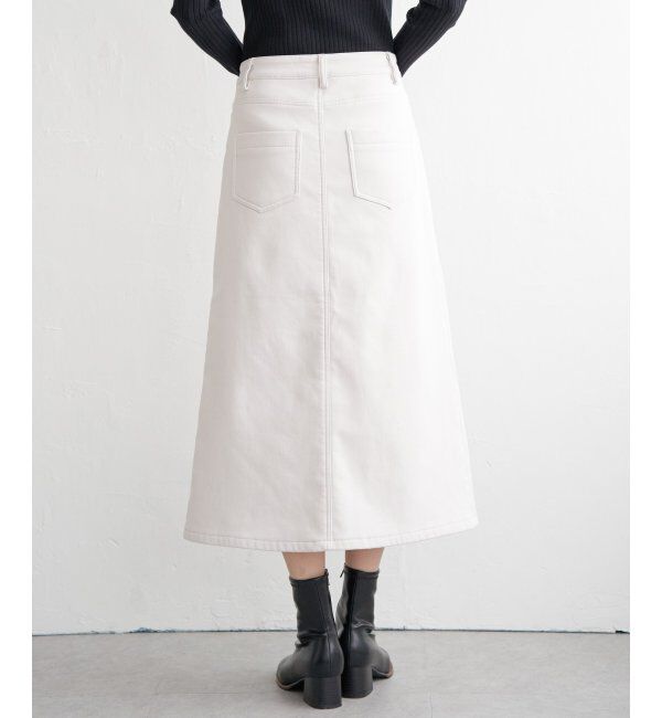 ikka「ボンディングロングスカート」|スカート|