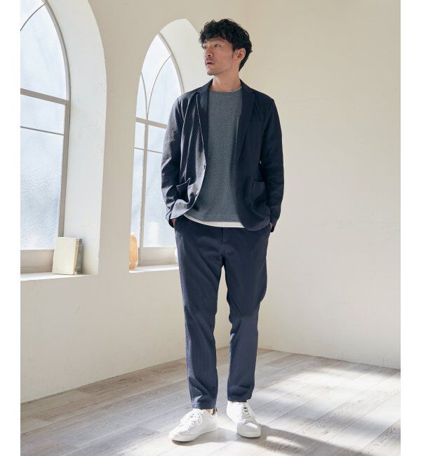 IKKA LOUNGE「【雑誌MonoMax5月号掲載】【セットアップ対応】GOKU楽ワークサッカージャケット」|テーラードジャケット|