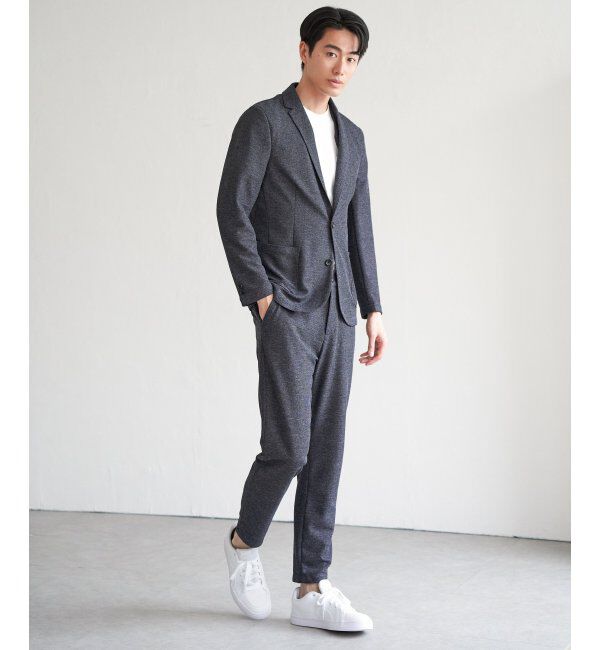 IKKA LOUNGE「【イージーケア】GOKU楽ワーク メランジライトジャケット」|テーラードジャケット|