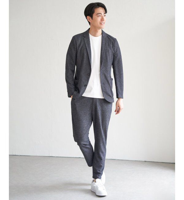 IKKA LOUNGE「【イージーケア】GOKU楽ワーク メランジライトジャケット」|テーラードジャケット|