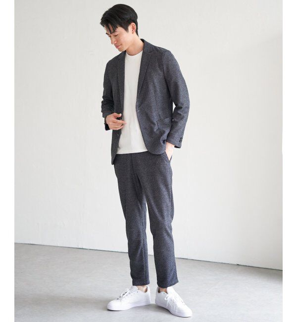 IKKA LOUNGE「【イージーケア】GOKU楽ワーク メランジライトジャケット」|テーラードジャケット|