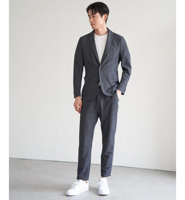 IKKA LOUNGE「【イージーケア】GOKU楽ワーク メランジライトジャケット」|テーラードジャケット|