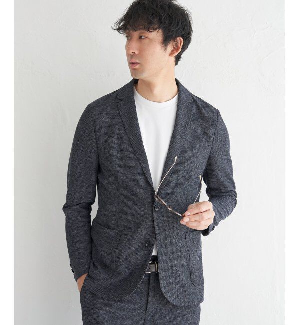 IKKA LOUNGE「【イージーケア】GOKU楽ワーク メランジライトジャケット」|テーラードジャケット|