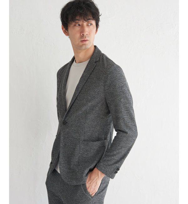 IKKA LOUNGE「【イージーケア】GOKU楽ワーク メランジライトジャケット」|テーラードジャケット|