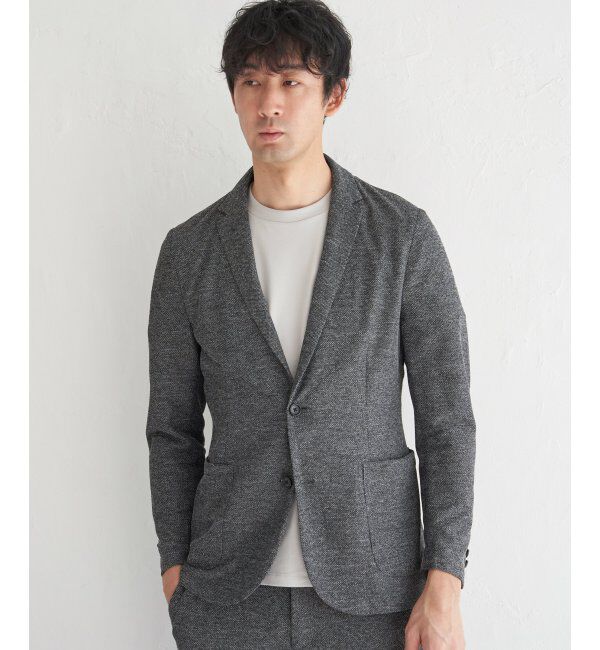 IKKA LOUNGE「【イージーケア】GOKU楽ワーク メランジライトジャケット」|テーラードジャケット|