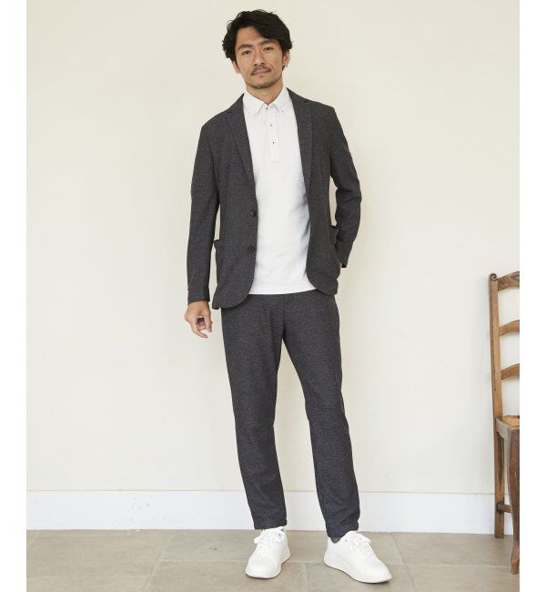 IKKA LOUNGE「【イージーケア】GOKU楽ワーク メランジライトジャケット」|テーラードジャケット|