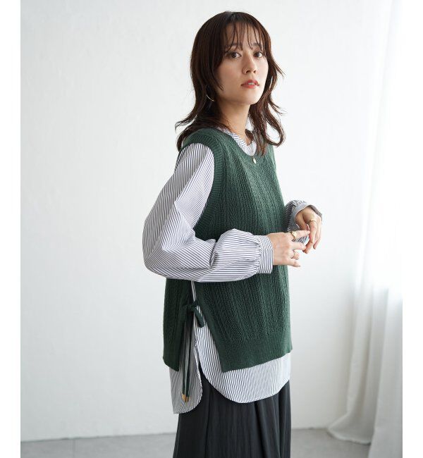 ikka「ブラウスニットベストアンサンブル」|ニット・セーター|
