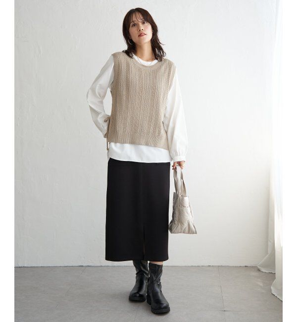 ikka「ブラウスニットベストアンサンブル」|ニット・セーター|