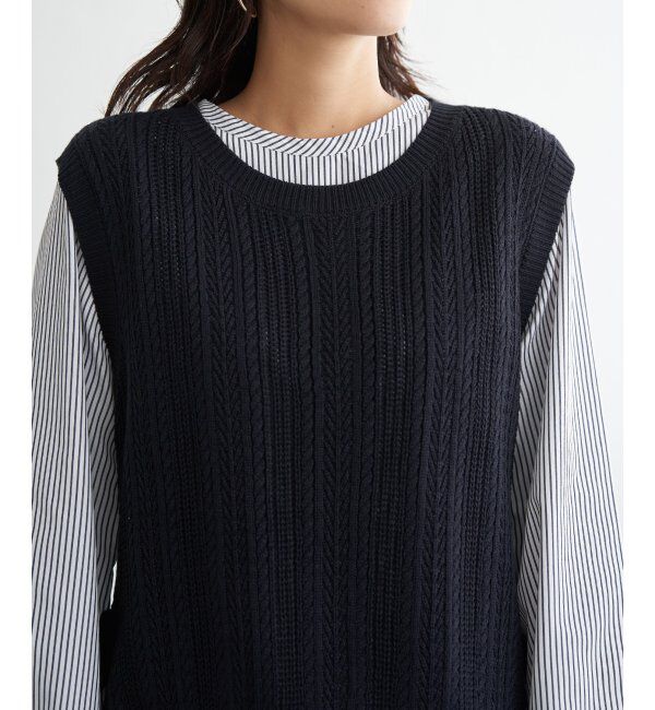 ikka「ブラウスニットベストアンサンブル」|ニット・セーター|