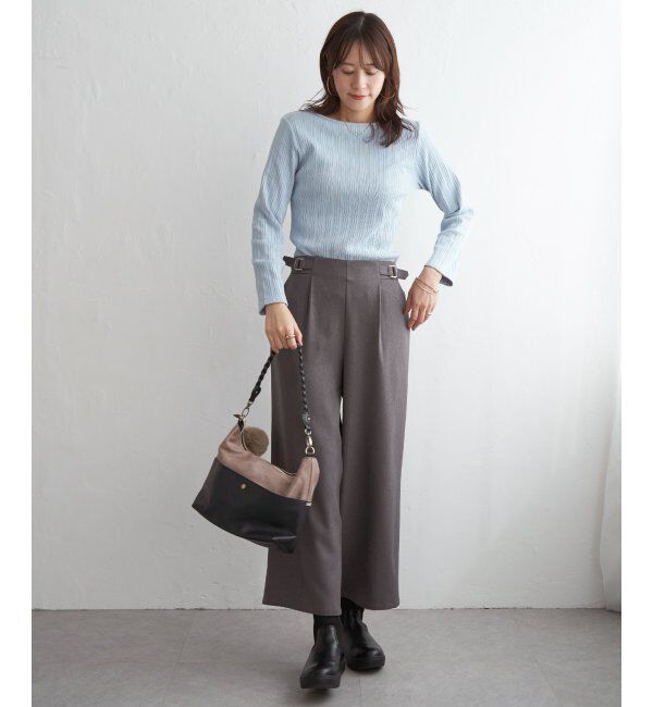 ikka「ストライプジャガードプルオーバー」|Tシャツ・カットソー|