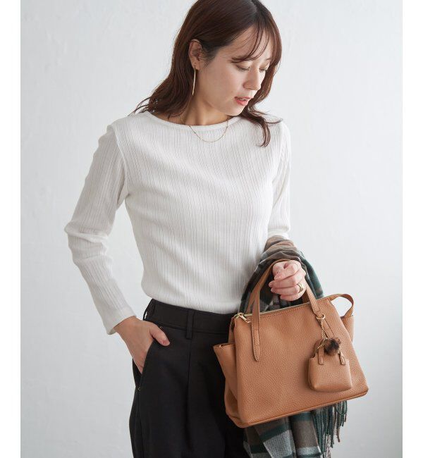 ikka「ストライプジャガードプルオーバー」|Tシャツ・カットソー|