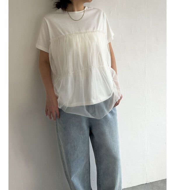 Lbc with Life「チュールドッキングtee」|その他|オフホワイト