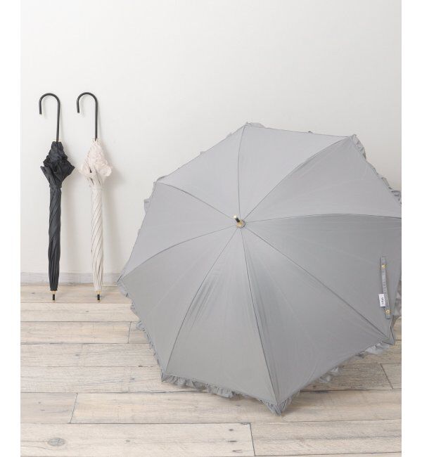 Lbc with Life「遮光クラシックフリル長傘 日傘 晴雨兼用」|傘|