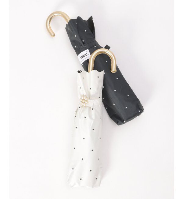 Lbc with Life「Wpc.  遮光ドットフラワーポイント ミニ傘 日傘 折りたたみ傘 晴雨兼用」|傘|