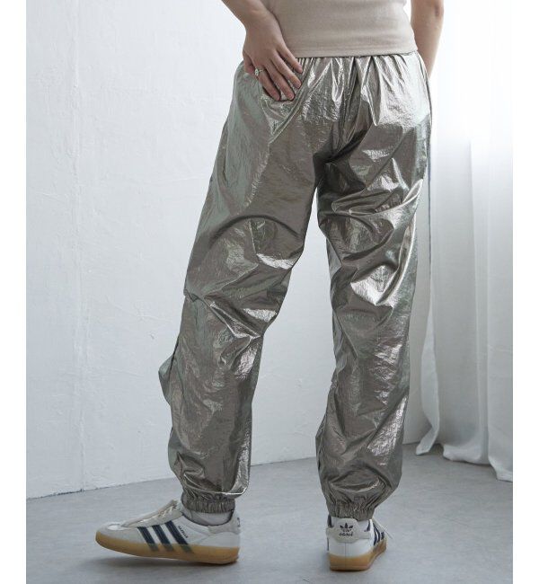 VENCE share style「メタリックパラシュートパンツ」|デニム|