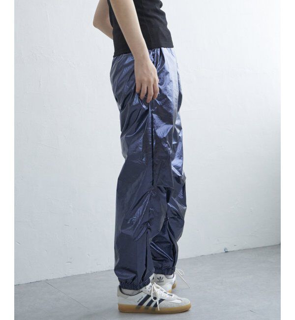 VENCE share style「メタリックパラシュートパンツ」|デニム|