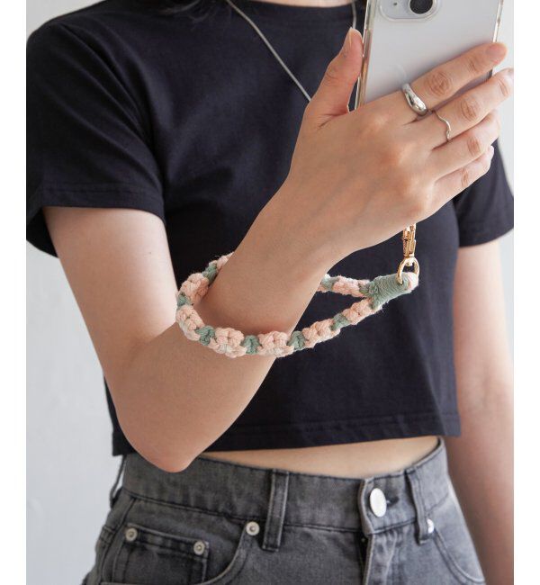 VENCE share style「ショートマクラメストラップ」|ネックレス|