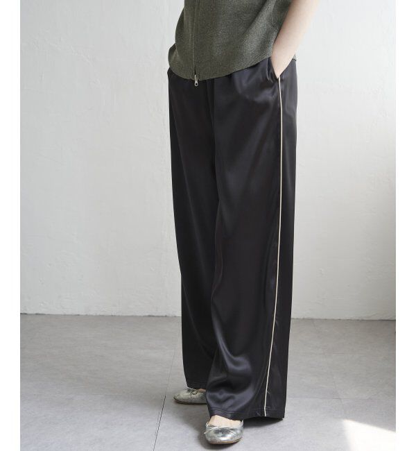 VENCE share style「サテンサイドラインパンツ」|デニム|