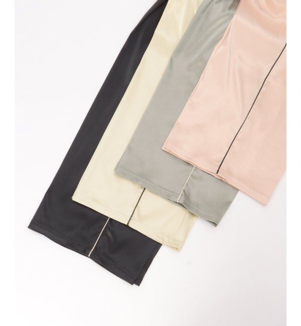 VENCE share style「サテンサイドラインパンツ」|デニム|