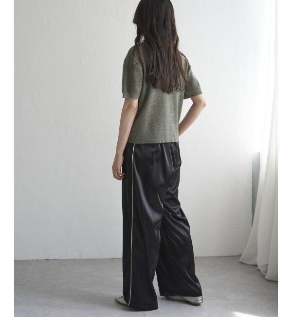 VENCE share style「サテンサイドラインパンツ」|デニム|