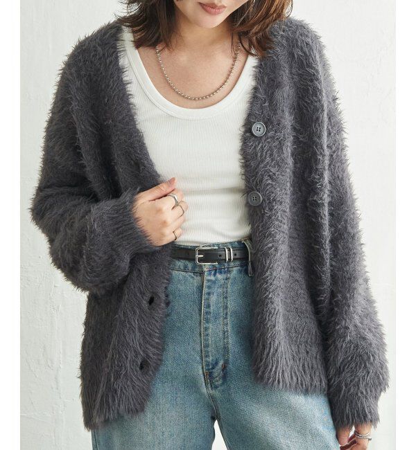 VENCE share style「3.5Gシャギーカーディガン」|カーディガン|