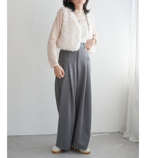 VENCE share style「プードルファーショートベスト」|その他|