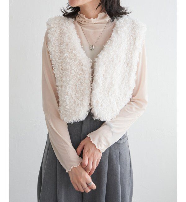 VENCE share style「プードルファーショートベスト」|その他|