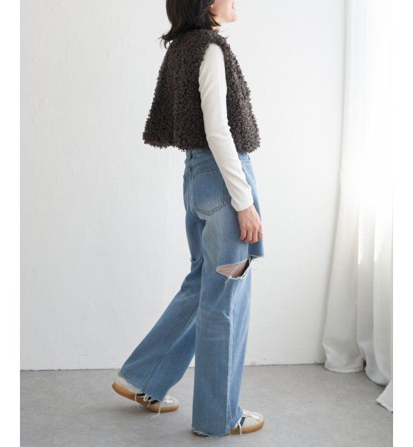 VENCE share style「プードルファーショートベスト」|その他|