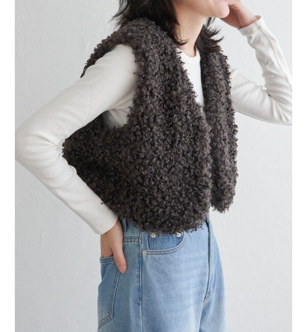 VENCE share style「プードルファーショートベスト」|その他|