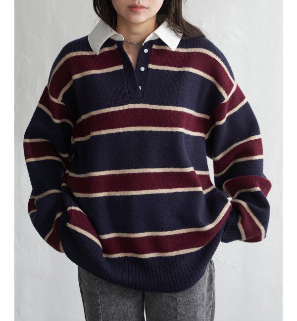 VENCE share style「アルパカタッチラガーシャツ」|ニット・セーター|