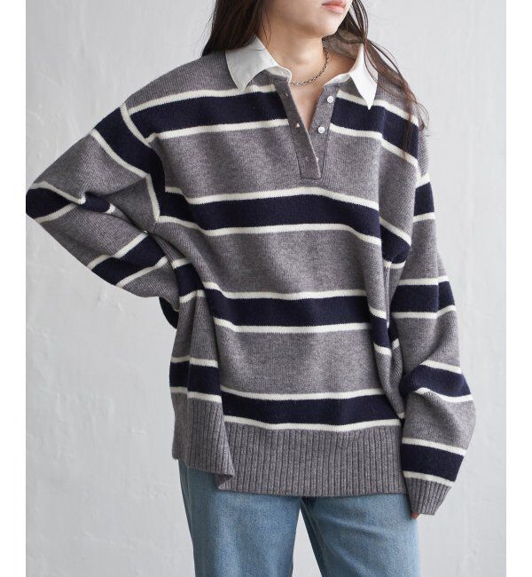 VENCE share style「アルパカタッチラガーシャツ」|ニット・セーター|