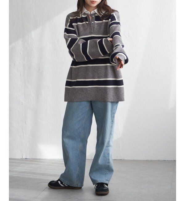 VENCE share style「アルパカタッチラガーシャツ」|ニット・セーター|
