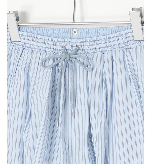 VENCE share style「ストライプウエスト巻きパンツ」|デニム|