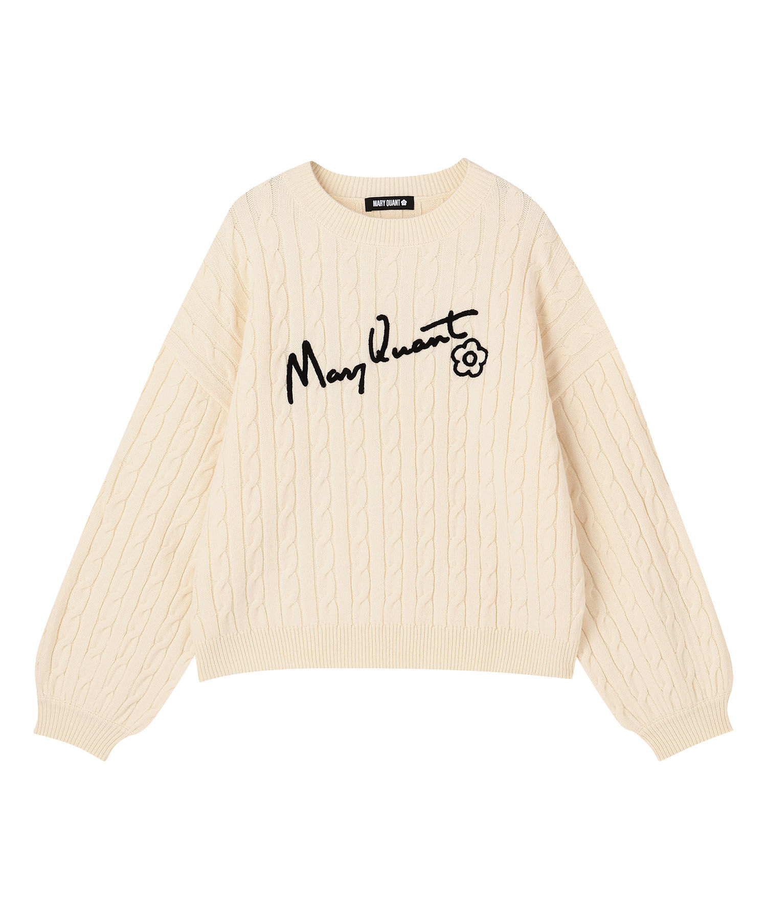 MARY QUANT「サインロゴケーブル プルオーバー」|カーディガン|