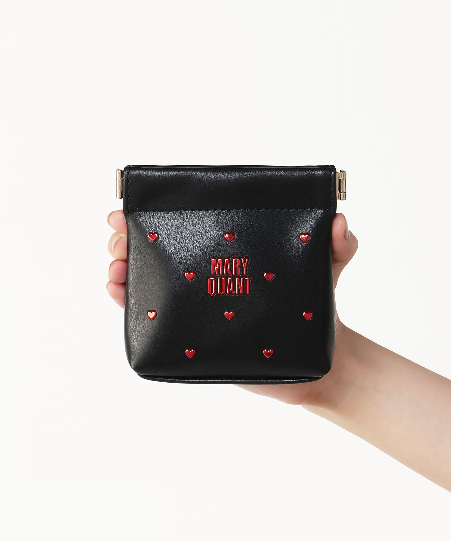 MARY QUANT「ハートフロート バネクチポーチ」|ポーチ|
