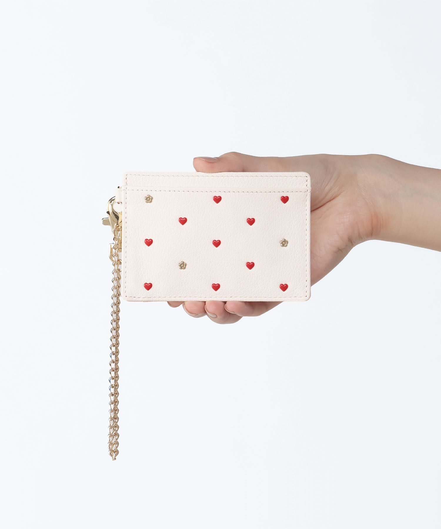 MARY QUANT「ハートフロート シングルパスケース」|定期入れ|