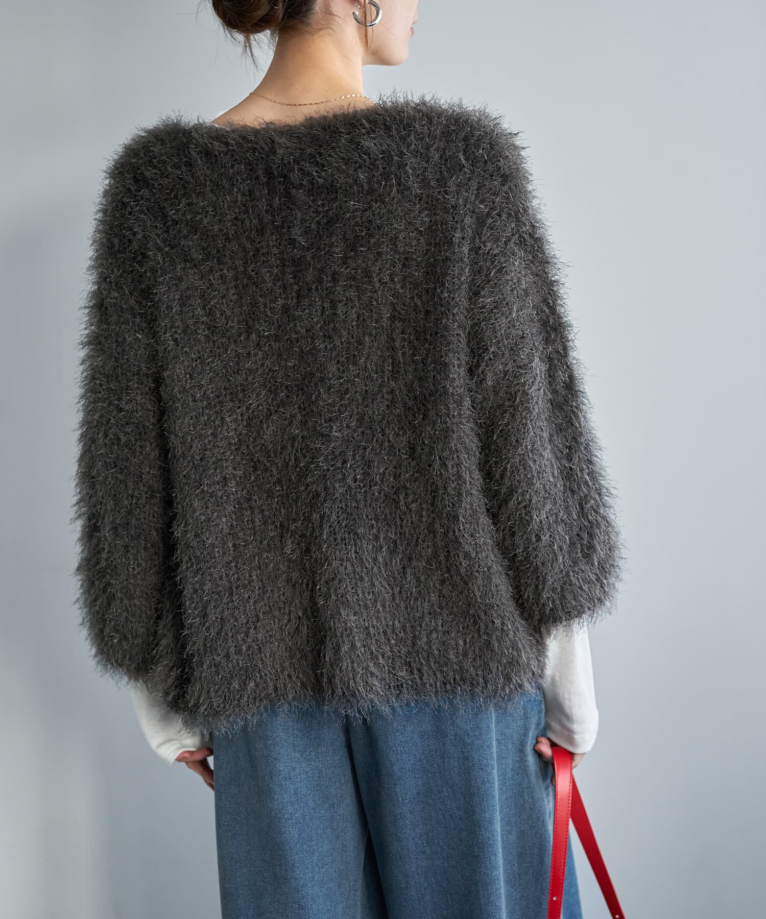 STYLE DELI「【LUXE】フェザーヤーンカーディガン」|ニット・セーター|