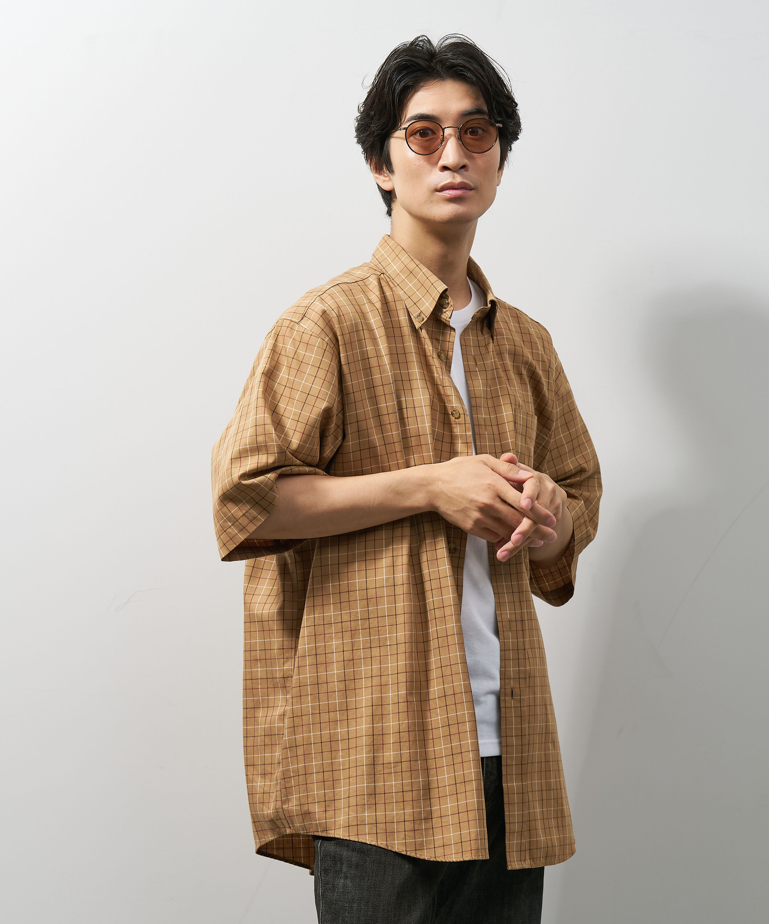  「Zoff | UNITED ARROWS ボストン型 サングラス メタル チタン 軽量 UVカット ユナイテッドアローズ」|サングラス|