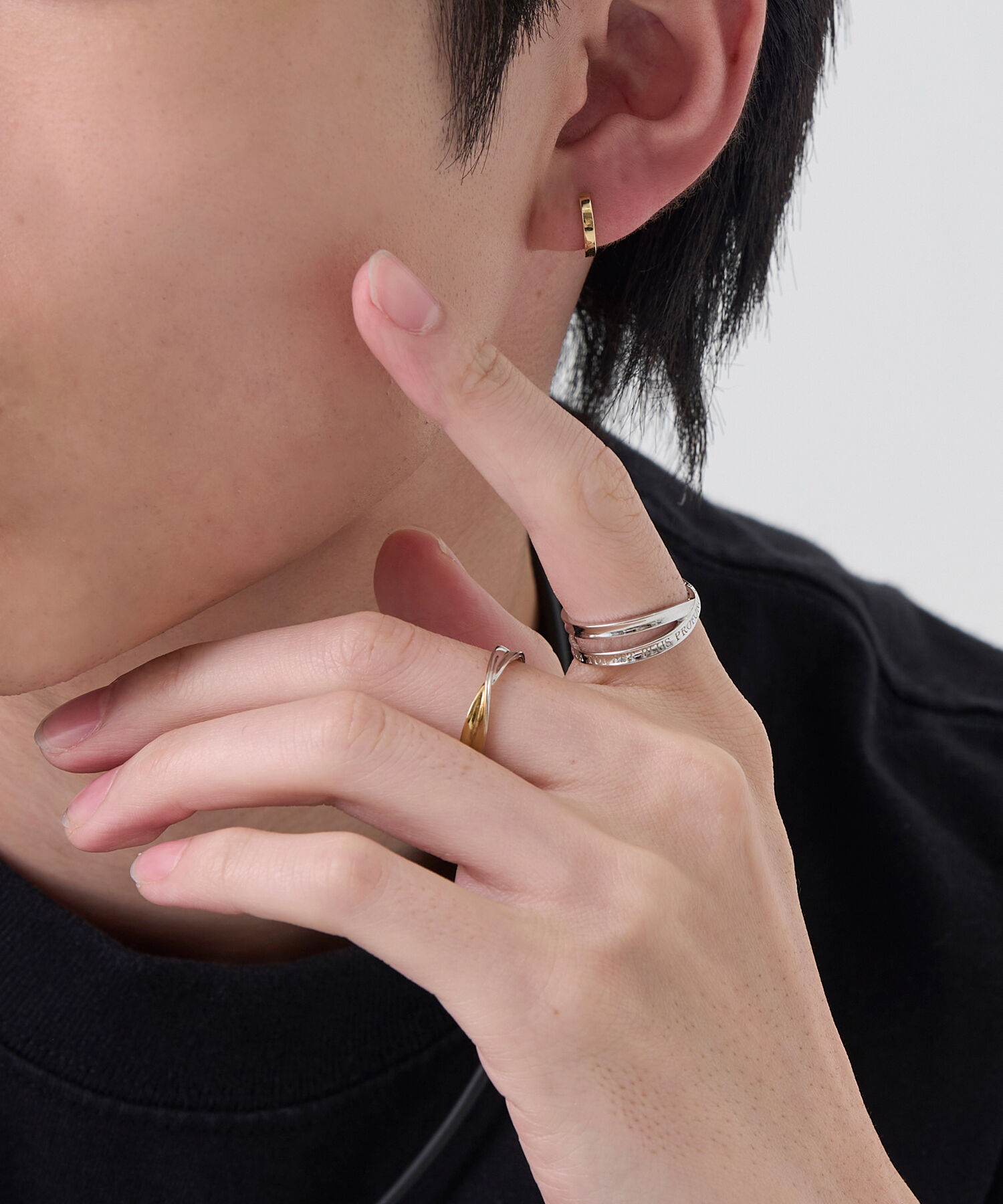 JUPITER「【SV925】リボンクロスリング/ペア/コンビカラー」|リング|