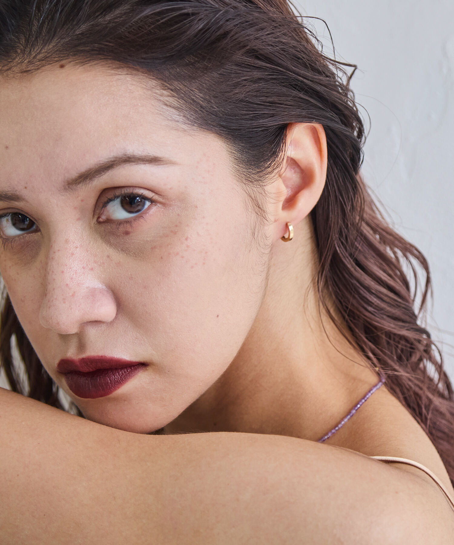 JUPITER「【シリーズ累計販売 2000点突破！】【K10】ストレートフープピアス/片耳/ ユニセックス/ゴールド」|ピアス|