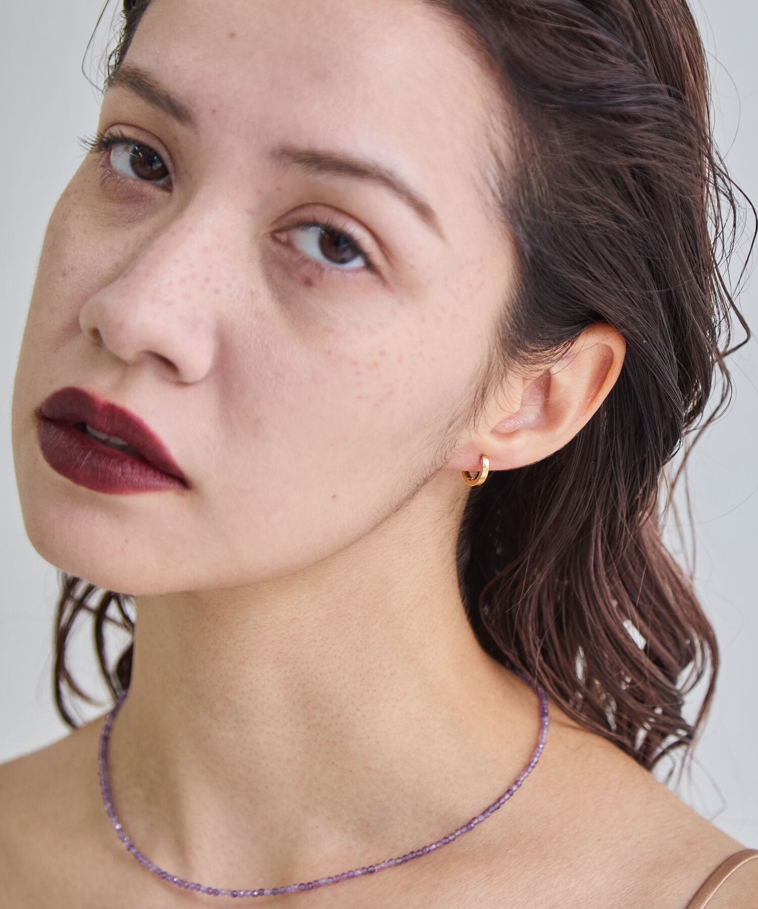 JUPITER「【シリーズ累計販売 2000点突破！】【K10】ストレートフープピアス/片耳/ ユニセックス/ゴールド」|ピアス|