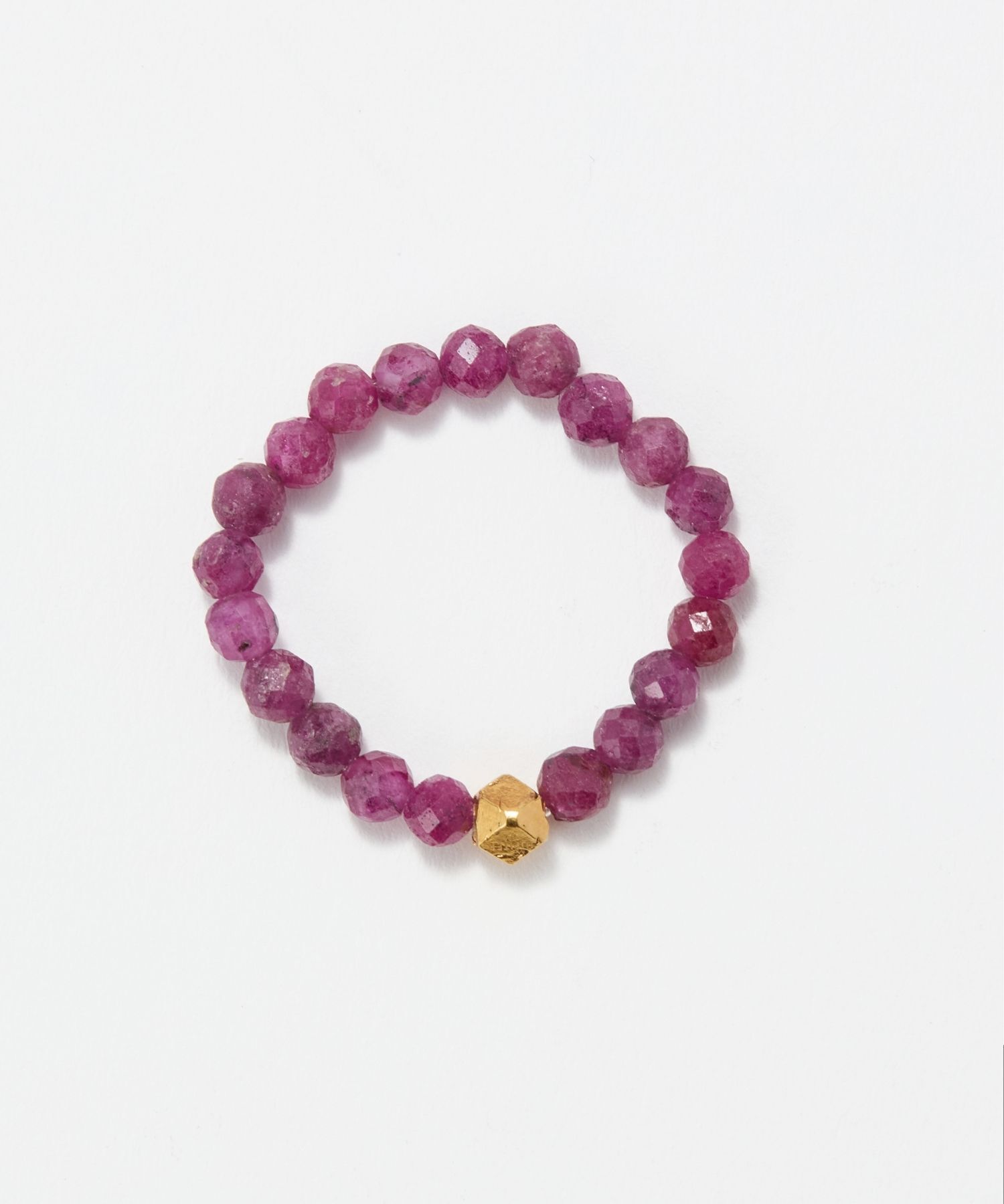 JUPITER「【SV】天然石ビーズリング/金属アレルギー対応　ルビー」|リング|