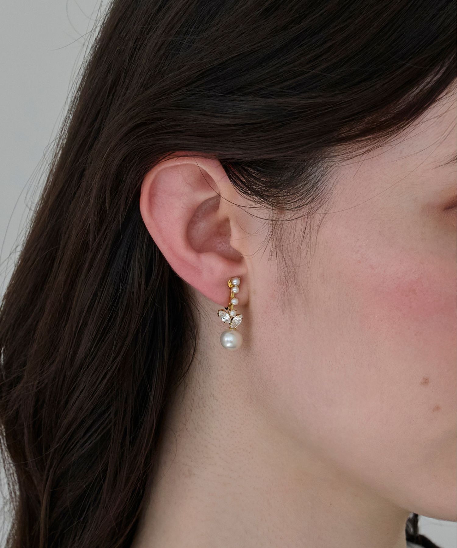 Phoebe「クラシカルドロップパールイヤリング　ゴールド　結婚式/セレモニー/入学式/卒業式」|イヤリング|