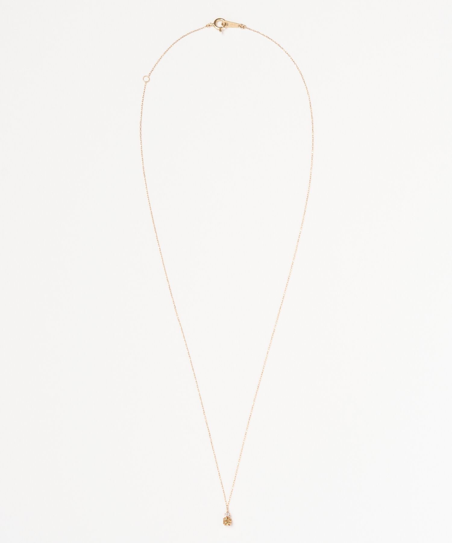 Phoebe「【K10】ジュエルラックネックレス　シトリン/BOX付き/全長:40cm」|ネックレス|
