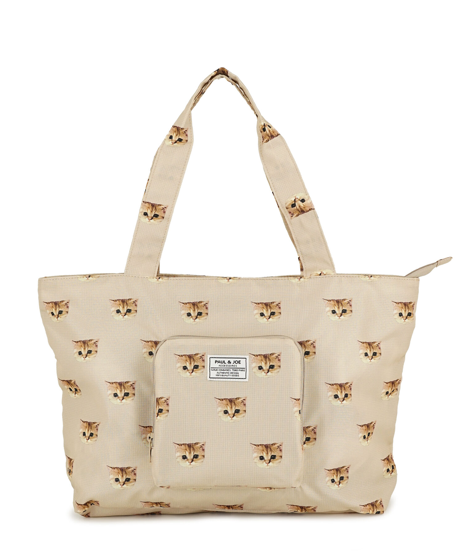 PAUL&JOE「折りたたみトートバッグ／ヌネット／ＰＡＵＬ　＆　ＪＯＥ」|トートバッグ|ベージュ