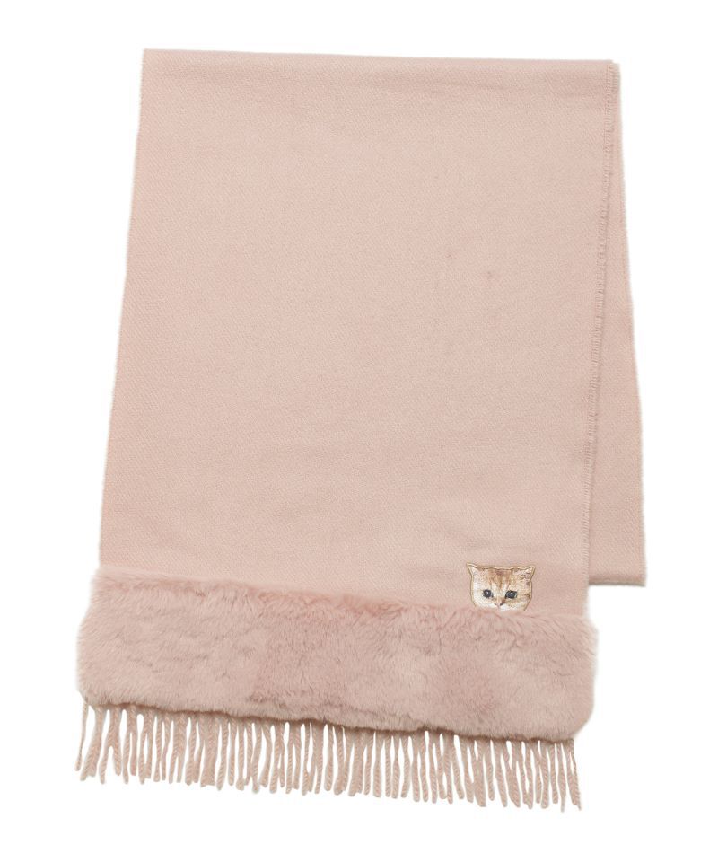 PAUL&JOE「ＰＪ／マフラー／パッケージ付スムースタッチファーヌネット」|マフラー|ピンク