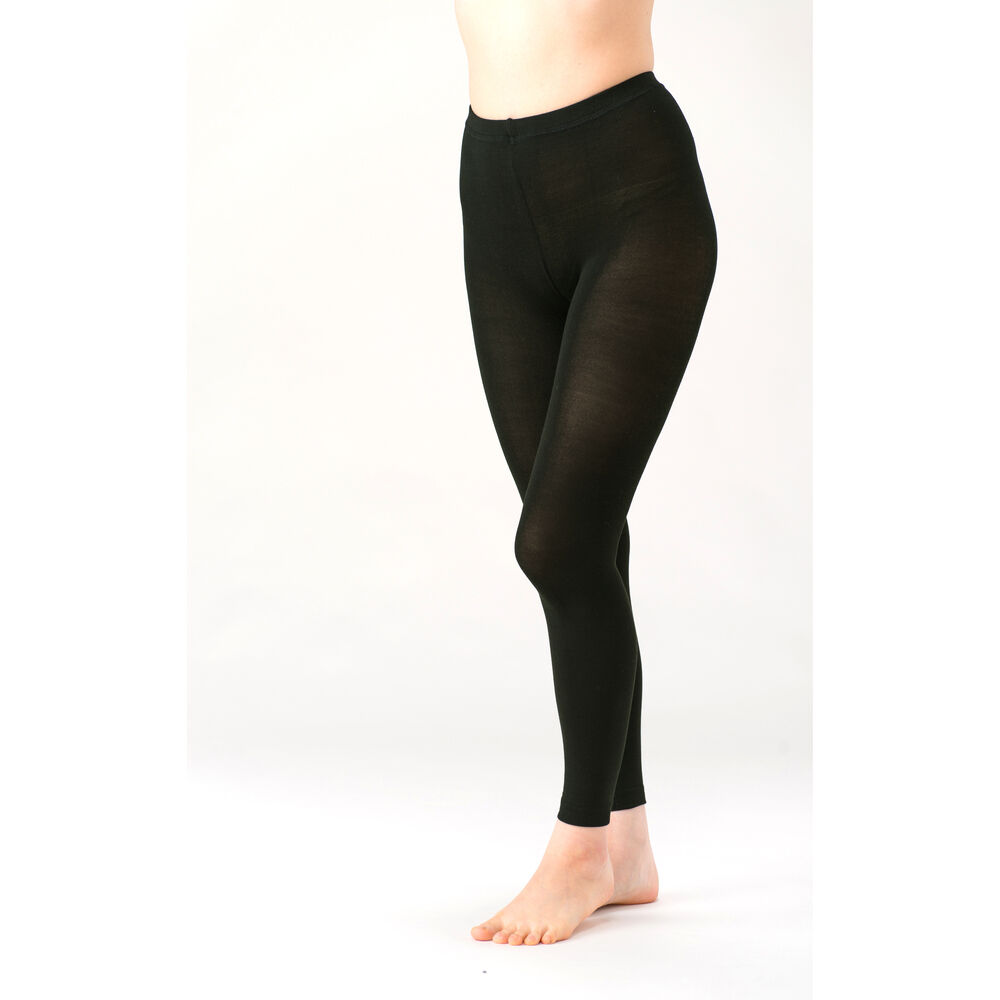 BACKYARD FAMILY「スパッツ レディース 通販 シルク 100% 内側 レギンス 10分丈 薄型 タイツ あったか」|レギンス・スパッツ|ブラック1