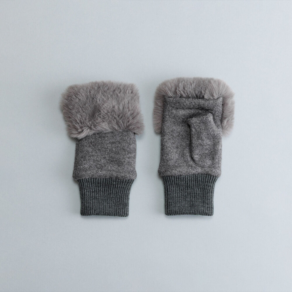 BACKYARD FAMILY「クロダ 手袋 レディース 通販 グローブ 手ぶくろ 指なし ハンドウォーマー ハンドカバー 暖かい」|手袋|グレー1